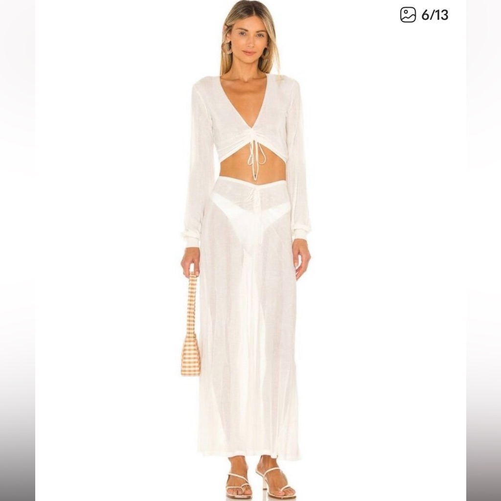 Devon Windsor Bridget Skirt In Off White
